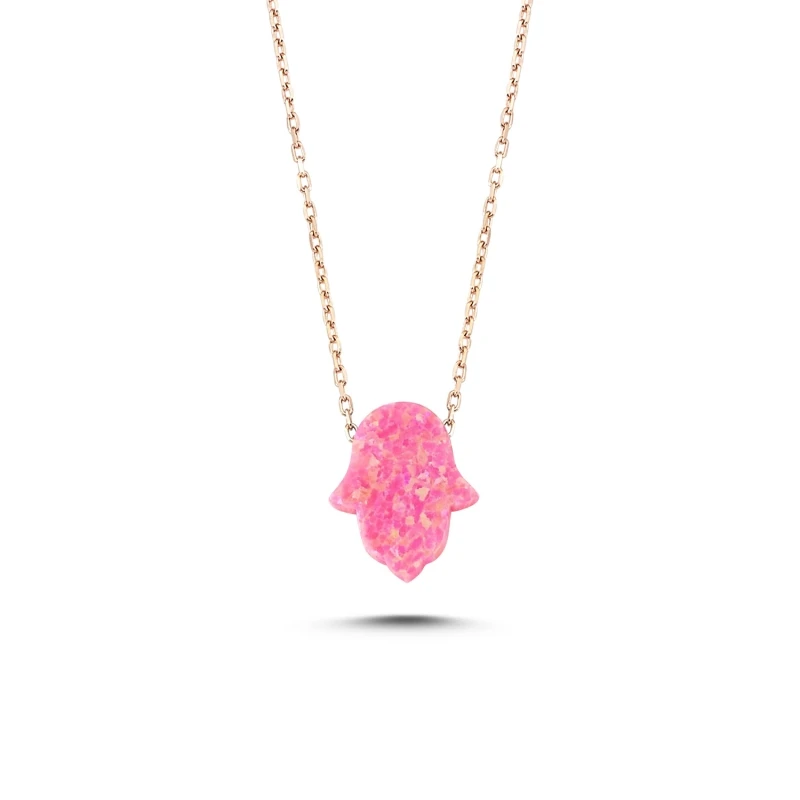 

Armagano Opal Stone Fatma Master Hand Necklace