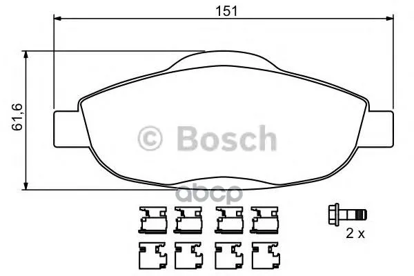 Колодки Тормозные Дисковые Peugeot 308 07-/3008 09- Передние Bosch арт. 0986494261