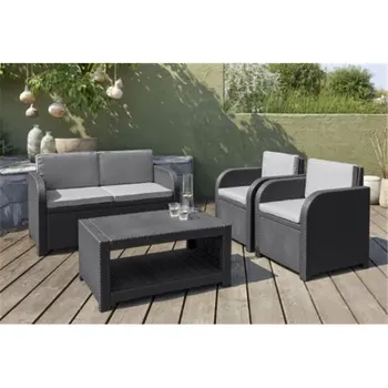 

Furniture JARD CURVER RATAN graphite MODENA 1SOF 2SILL 213839 4 P