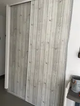 Furniture Stickers Decor Contact-Paper Wall-Cover Self-Adhesive Gray Haohome Peel Wood