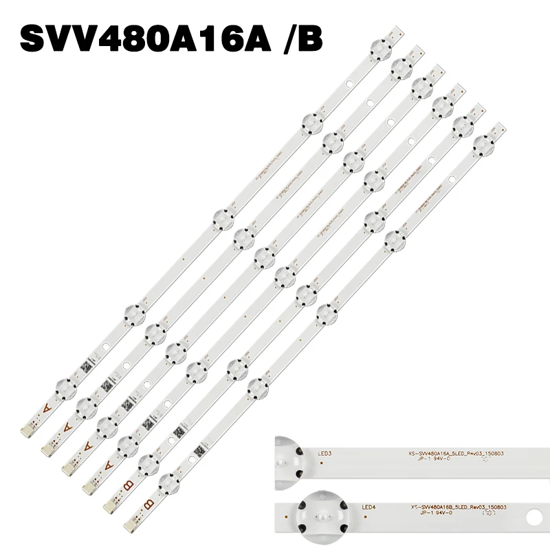 Retroiluminação Led Tira Ves480unds2d-n11 Svv480a16a Svv480a16b_5led_rev03_150803 para 48hb6t62u Ves490unds-2d-n19