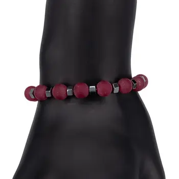 

Bbroshka 54662 stone bracelet (purple, elastic, natural stone)