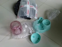 Alimentador automático de mascotas, para perros y gatos, depósito de comida de 2.2L y de agua de 528ml, suministro lento de comida