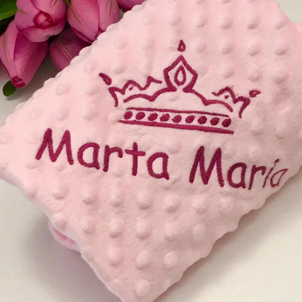 Personalized Baby Blanket with name sleeping dolls kids fashion embroidered swaddling newborn comfort bedding swaddle cotton muslin blanket cotton blanket swaddle blanket cotton swaddle