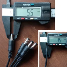 ZOSI-Divisor de energía DC de 4 vías, Cable bifurcador de corriente 1 macho a 2 hembra Dual para cámara CCTV, 5,5mm/2,1mm