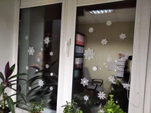 36pcs/lot White Snowflake Christmas Wall Stickers Glass Window Sticker Christmas Decorations