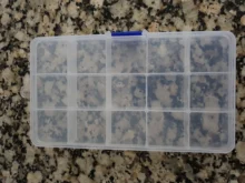Caja de herramientas de plástico con 15 ranuras para joyería, organizador artesanal, estuche de transporte, cuentas de almacenamiento, F2414