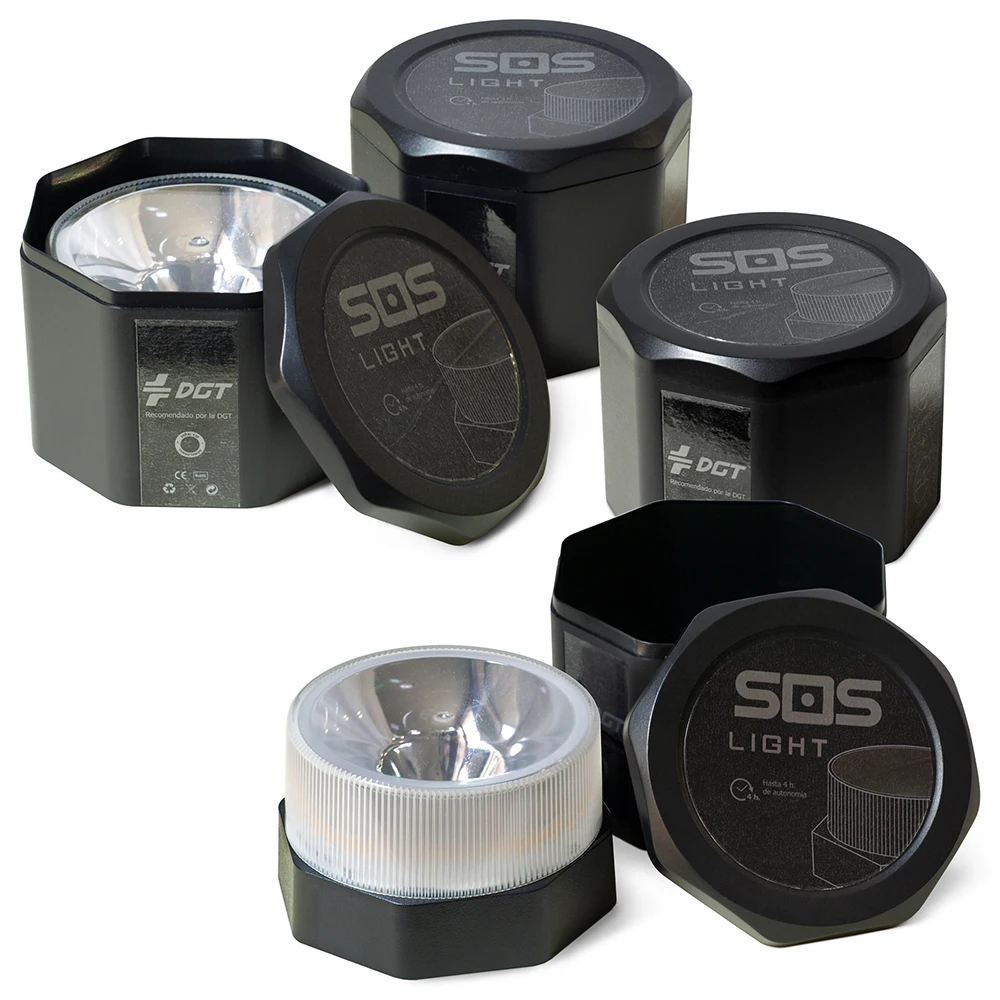 Chaleco Reflectante HOMOLOGADO rompeventanas+Cortador cintur/ón Regalo SOS LIGHT PK2695 Pack Martillo Emergencia