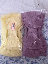 Accesorios para la cabeza para bebé recién nacido, cinta para el pelo de princesa con lazo grande, turbante, Jacquard, Color caramelo, 2019