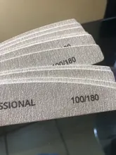 10 unids/lote de archivos de uñas profesional Buffer 100/180 limas manicura de Grey barco Gel pulido madera lima de uñas
