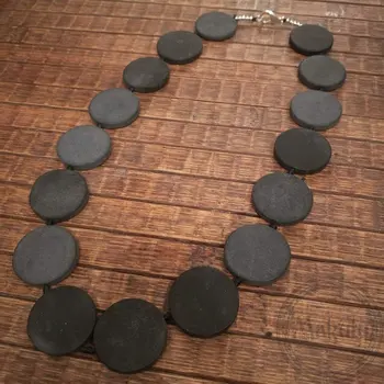 

Beads from shungite "circles", 49 cm