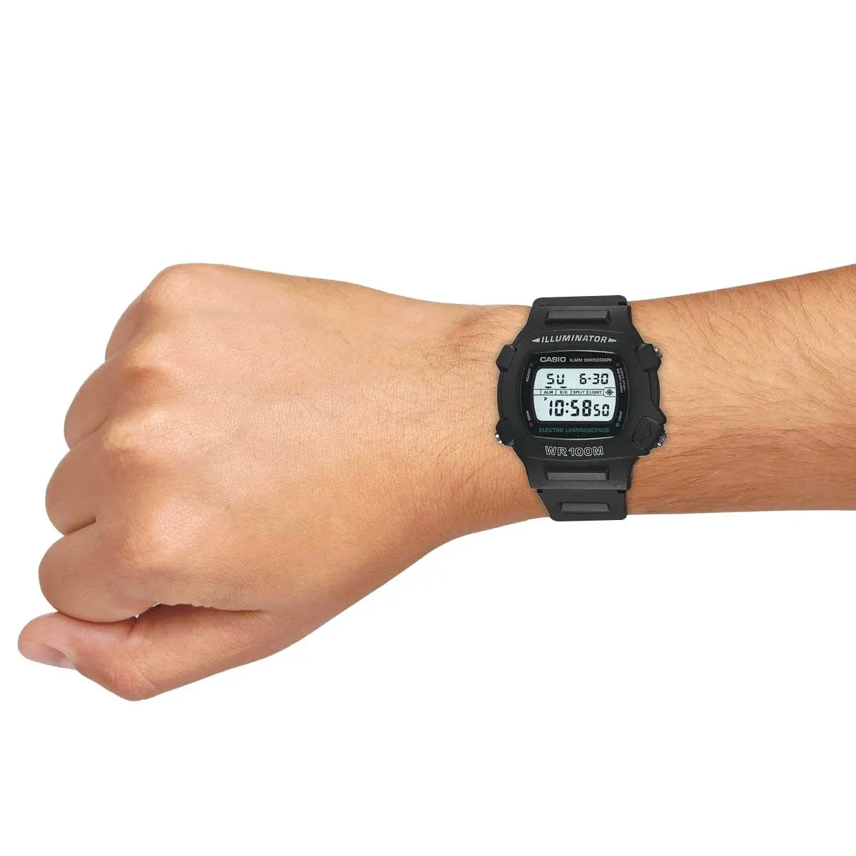 Casio Men's sports watch W 740 1V luminescent waterproof 100m rubber strap  alarm|Digital Watches| - AliExpress