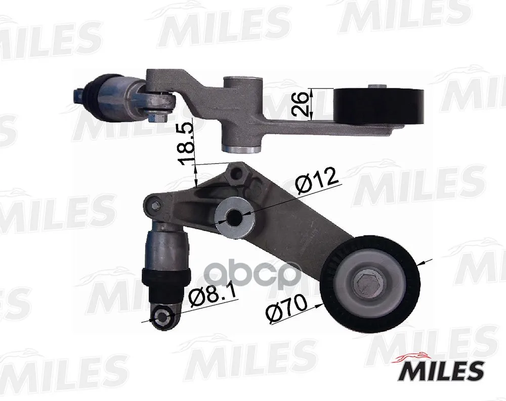 Натяжитель Ремня Приводного Toyota Avensis/Rav 4/Corolla 1.4-1.8 Miles Ag00310 Miles арт. AG00310
