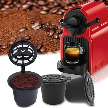 

Refillable Capsules for coffe machine Nespresso capsule coffee storage reusable recyclable with filter to fill with soluble coffee