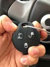 Funda de silicona para llave del coche, funda protectora para BENZ SMART para CITY y ROADSTER FORTWO, 3 botones, mando a distancia