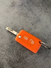 Funda de llave a distancia de silicona con 2 botones para coche, funda de silicona protectora para CITROEN C2, C3, C4, C5, Berlingo Picasso, Peugeot 306, 407, 807