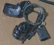 PUBG-Llavero Playerunknowns Battlegrounds, mochila, armadura, casco, Pan 98k, llavero con anilla, joyería del ejército