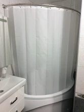 Shower-Curtains Bathing-Cover Bathtub White Waterproof Thick Solid for Large Wide 12-Hooks/rideau-De-Bain