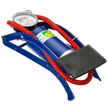 

Silapro foot pump with pressure gauge, metal, 23x7 cm