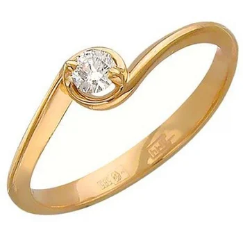

Esthete ring with cubic zirconia in red gold