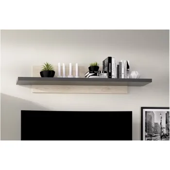 

Kit wall shelf Ness model natural color and graphite