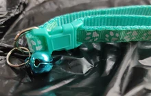 Collier-Collar para gatos con estampado de pata, correa de nailon ajustable para el cuello, para gatos