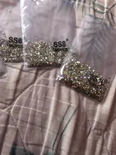 Diamantes de imitación sin adhesivo por calor súper brillantes, cristal AB, parte trasera plana, costura, strass y tela, prendas de vestir, decoraciones de pedrería, SS3-SS50