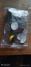 Discos de lijado de 1 pulgada + almohadilla de lijado de bucle, 1 pulgada + 1/8 pulgadas, conjunto mixto de lija, 100 Uds.