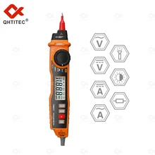 Qhtec – testeur de multimètre PM8211, capteur Intelligent AC DC, multimètre 2000, affichage des comptes, ammètre portable sans contact