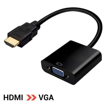 

Adaptador de HDMI a VGA convertidor de señal para televisión smart tv ordenador PC cable conversor de vídeo y audio 1080p