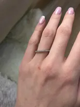 Huitan-Anillos finos minimalistas para mujer, sortija de boda brillante de circón cúbico, alta calidad, versátil, 2020