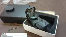 Mira telescópica de 20mm para rifle, óptica de caza, reflejo holográfico de punto rojo, mira Táctica de 4 retículas, mira de colimador
