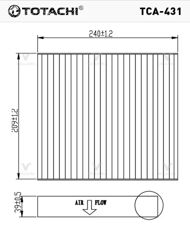 TOTACHI TCA-431 1315686 CU 2559