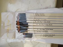 Pinceles para pintar con acuarela, accesorio de pelo, nailon, para manualidades, aprendizaje pintura al oleo, acrílica, suministros, juego de 12 unidades