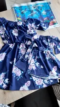 Vestido de verano para madre e hija, traje a juego con hombros descubiertos, Floral, suelto, bohemio, vestidos de ropa de verano