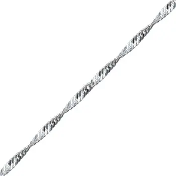 

Angemiel 925 Silver 30 Micron Singapore (Twist) Chain-45cm