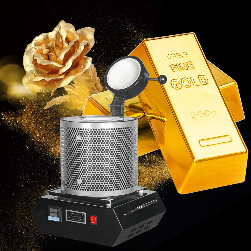 TOAUTO 3KG Electric Metal Melting Furnace Kit Gold Silver Casting Refine  220V,AU(s)