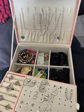 Joyero de terciopelo de doble capa, caja de almacenamiento de joyería europea de cuero de alta capacidad, soporte de joyería de gran espacio, caja de regalo