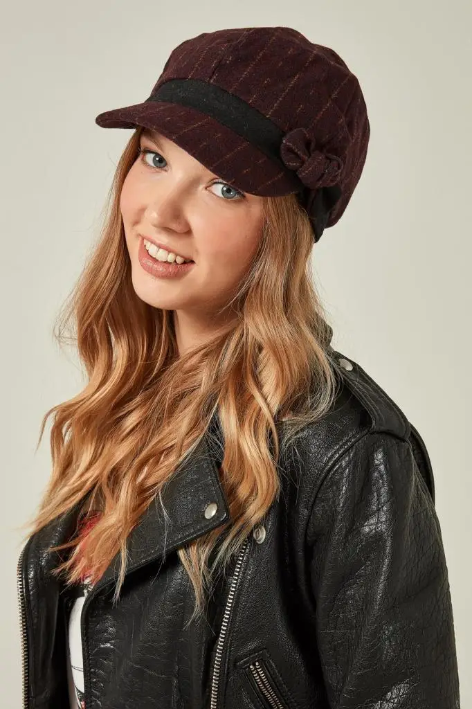 10914 Bow Detailed Purple Color Sailor Hat