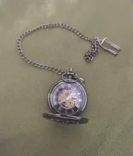 Watch Mechanical-Pocket Hand-Winding Metal Silver Fashion Flower Box-Bag Web-Case Hollow