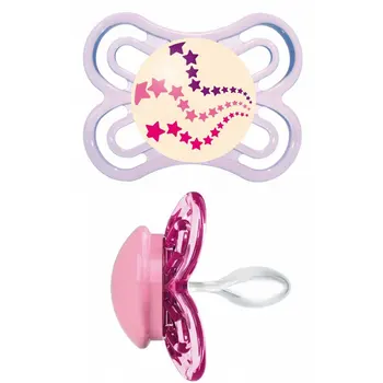 

Mam silikon perfect night 0-6 pacifiers and teether