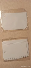 Cortador de masa para pasteles, espátula para raspador de crema de pastel, cortador de pasta, raspador de borde de dientes Irregular, 3 uds.