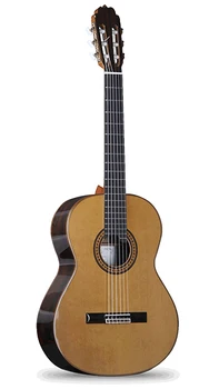 

826-alz luthier zericote 50 Aniversario classic guitar in case, Alhambra