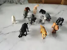 Conjunto de estatuillas de animales de Safari para niños, 12 Uds., figuras de animales de la selva, juguetes educativos, suministros de fiesta