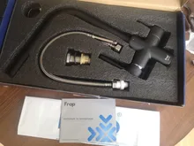 Tap Faucet-Mixer Sink Water-Purification Frap Dual-Handle Black Kitchen Rotation Letter-Design