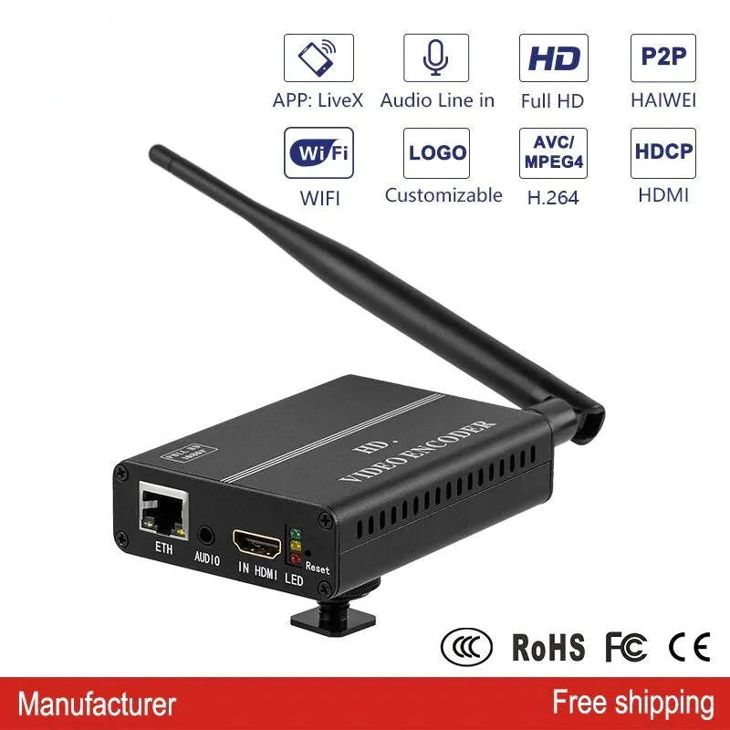 

H8110WP HDMI Encoder H.264 Encoder 1080P 60FPS IP Video Encoder RTSP RTMP UDP HTTP RTMPS IPTV Encoder for Live Streaming
