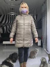 NewBang-Chaqueta de plumón largo con capucha para mujer, chaqueta ultraligera de invierno, abrigos de talla grande, 7XL, 8XL