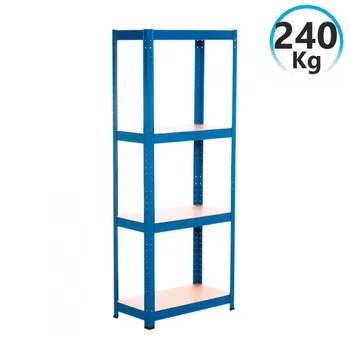 

Blue metal shelf with 4 adjustable Baldas 148x60x30cm 240Kg RDM