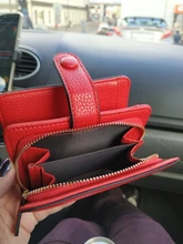 Billeteras de marca de lujo para mujer, Mini cerrojo monedero pequeño, rojo y negro, tarjetero, con cremallera, hebilla de cuero, novedad de 2021