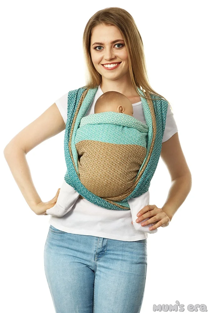 Baby sling MUM'S ERA Слинг-шарф ДИАМАНТ Детский слинг Колыбель для переноски младенца Сумка-кенгуру